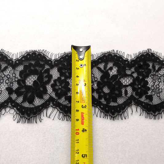 FREEDOMBEAUTY | 9.5cm wide circle wavy nylon lace, hot-selling eyelash lace wedding dress accessories