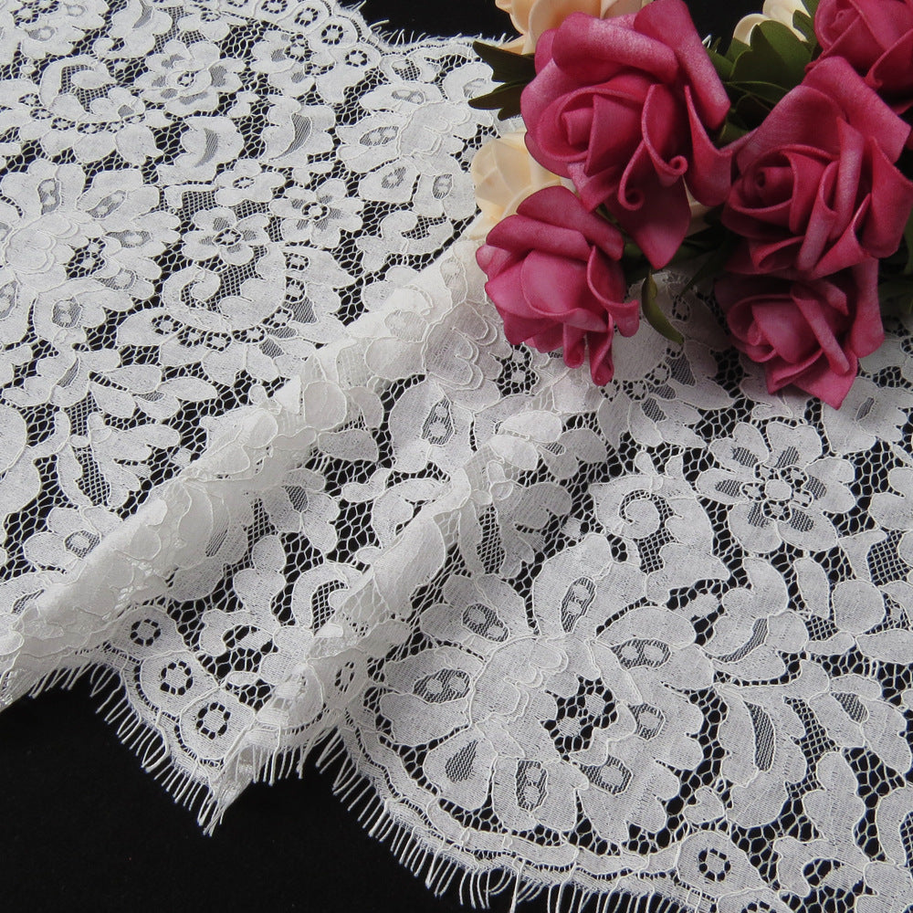 FREEDOMBEAUTY | 31cm brocade cotton strand thread eyelash lace, quality thick clothing accessories lace underwear children's lace