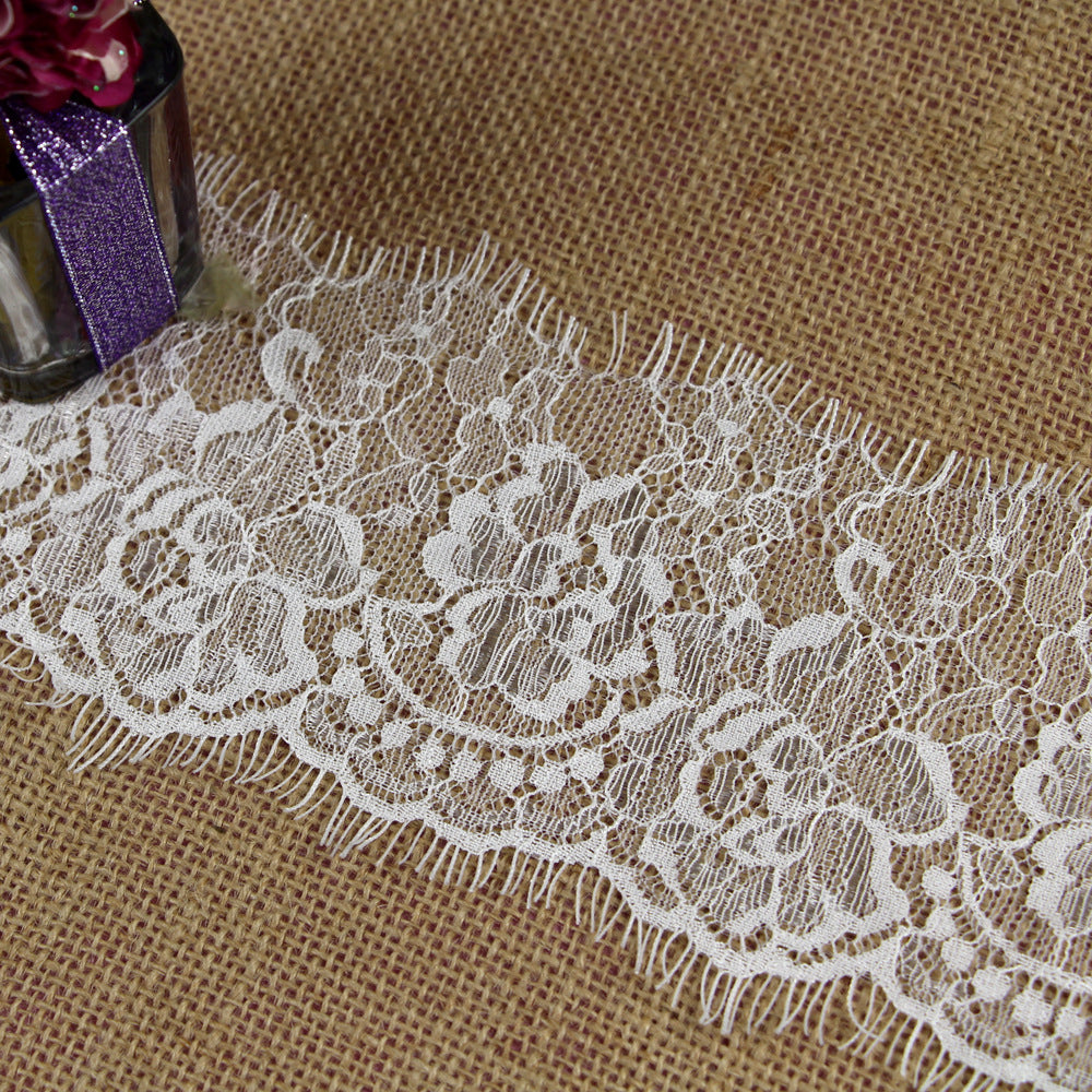 FREEDOMBEAUTY | Spot direct sales popular rose eyelash lace 8m wide non-elastic lace DIY clothing accessories
