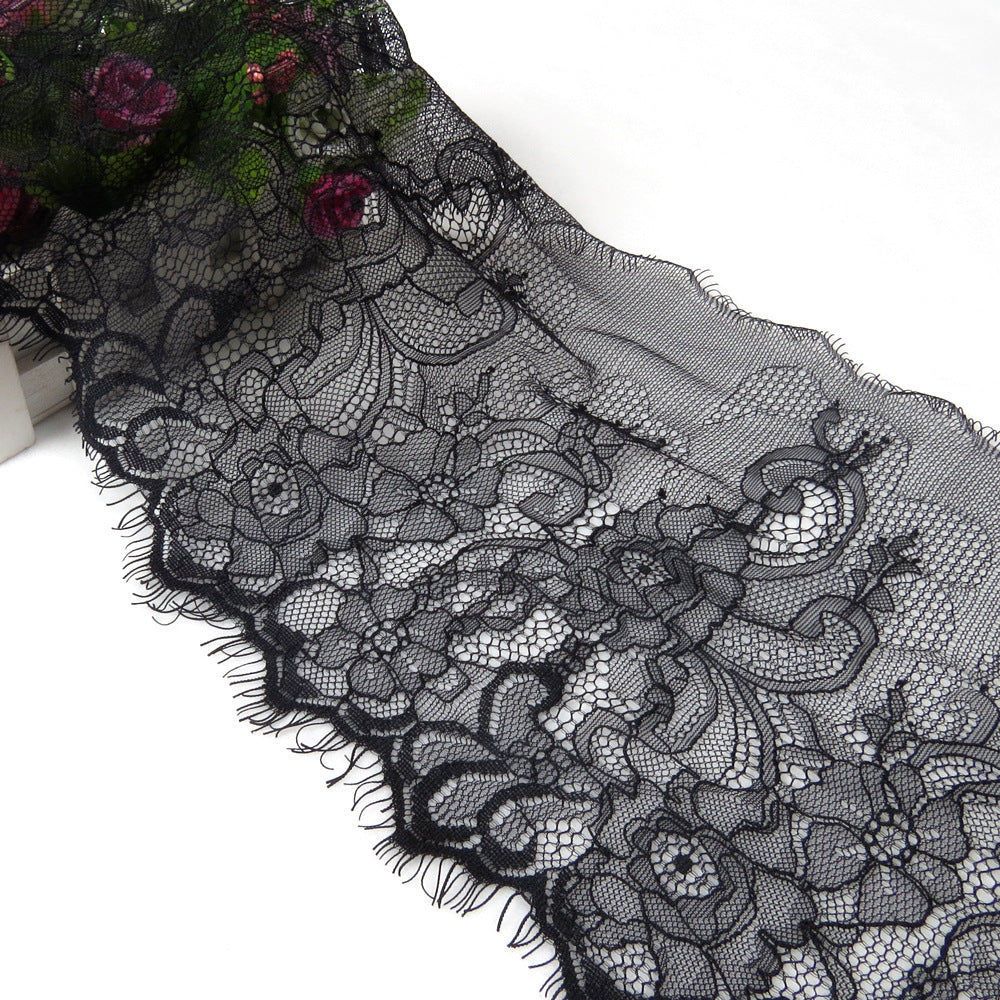 FREEDOMBEAUTY | 24cm hollow eyelash lace, casual clothing with eyelash lace, clothing warp knitted lace accessories