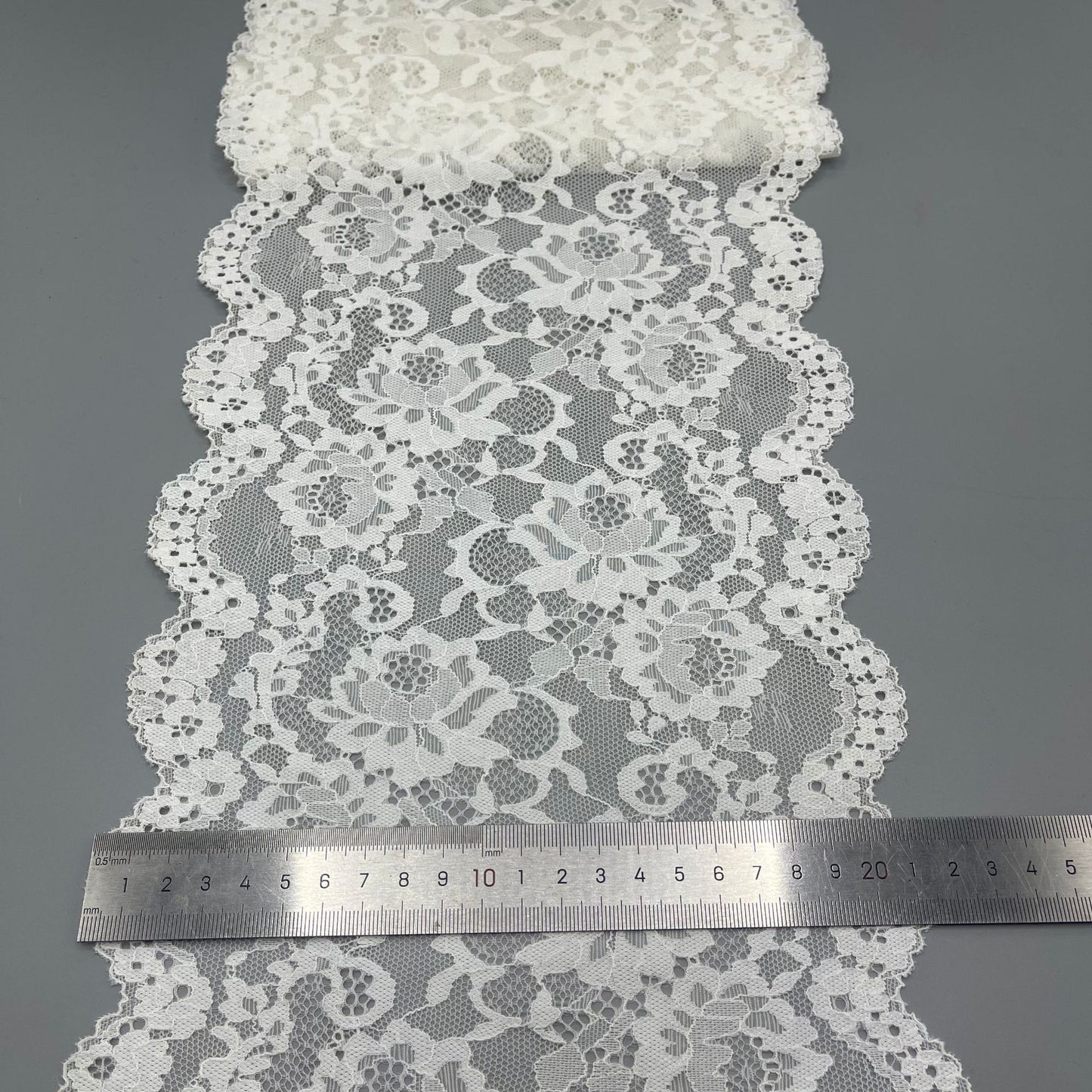 freedombeauty|21CM Elastic Lace Trim Garment Accessories DIY Wedding Dress Strapless Dress Curtain Decoration Fabric