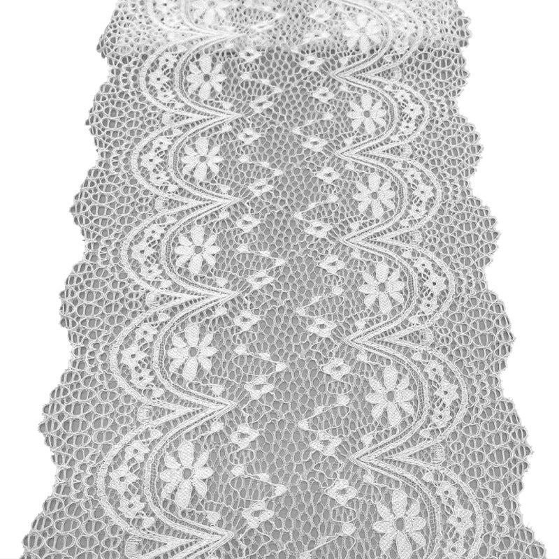 freedombeauty|18cm Elastic Wave Lace Trim Soft Nylon Fine Thread Lace In Stock for Clothing and Lingerie Accessories