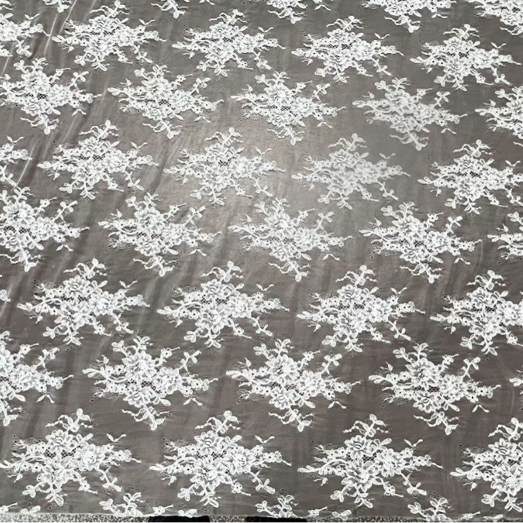 Freedombeauty | in Stock I Car Bone Thread Eyelash Lace Fabric Wedding Dress Material Starting from One Piece