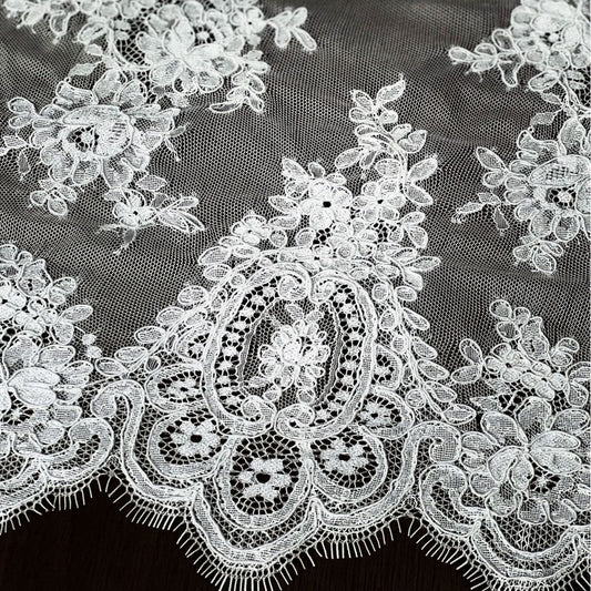 Freedombeauty | in Stock Lace Fabric Wedding Dress Fashion Accessories Eyelash Lace 3 M