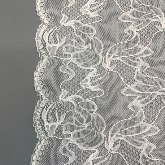 freedombeauty|23CM Handmade Wedding Dress Accessories White Elastic Lace Trim Hollow Design DIY Hollow Lace Trim