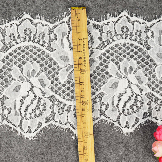 FREEDOMBEAUTY | 21cm new all-nylon wavy eyelash lace, underwear temperament women's clothing hollow lace belt