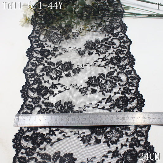 FREEDOMBEAUTY | retro light mesh yarn bilateral flower embroidery lace 24cm clothing cheongsam home soft decoration lace accessories