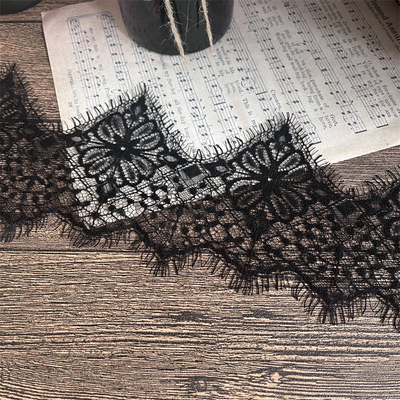 FREEDOMBEAUTY | Factory direct sales 12.5cm French non-elastic eyelash lace lace, spot handmade DIY lace accessories