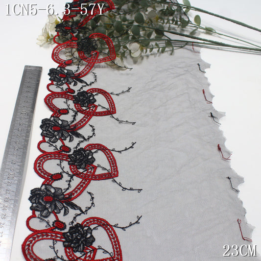 FREEDOMBEAUTY | Gothic Vintage Love Rose Mesh Embroidery Lace, Sweet Cool Clothing Accessories Lace Lace Accessories