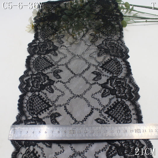 FREEDOMBEAUTY | 5-color mesh embroidery lace bilateral vintage flower 21cm clothing underwear lace accessories