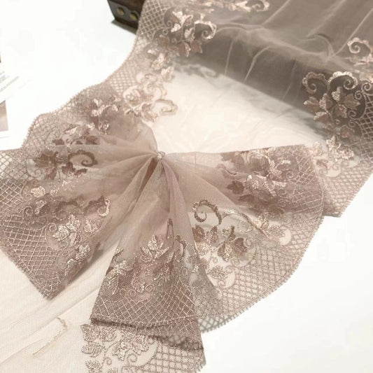 FREEDOMBEAUTY | Spot court French bilateral embroidery mesh lace accessories decorative design DIY clothing