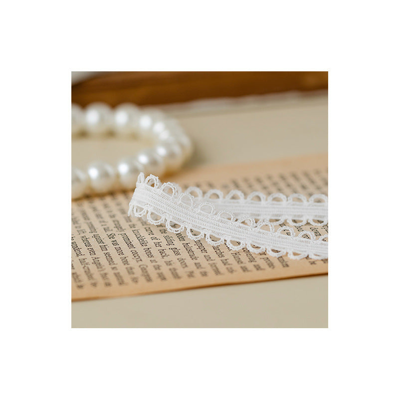 FREEDOMBEAUTY | Factory Direct 1.2CM Bilateral Hole Bud White Spot, Clothing Children's Underwear Decorative Nylon Elastic Band