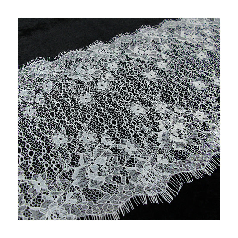 FREEDOMBEAUTY | New 28cm eyelash lace, small flower with bubble French lace wedding fabric curtain lace