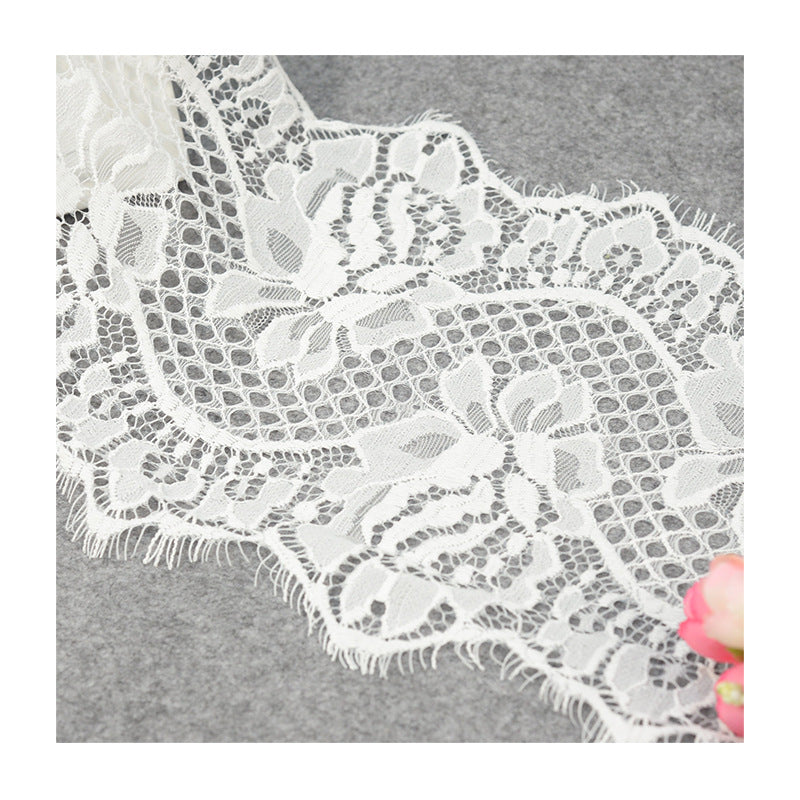 FREEDOMBEAUTY | 21cm new all-nylon wavy eyelash lace, underwear temperament women's clothing hollow lace belt