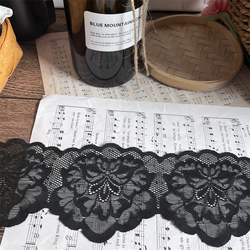 FREEDOMBEAUTY | Factory direct sales, spot fast hair French single flower hollow 9CM eyelash lace accessories DIY handmade