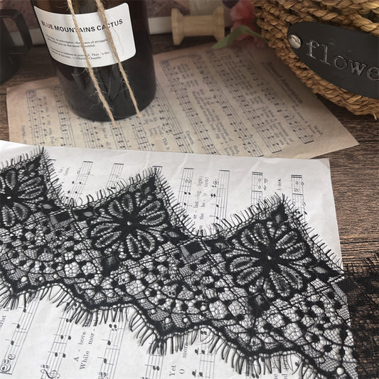 FREEDOMBEAUTY | Factory direct sales 12.5cm French non-elastic eyelash lace lace, spot handmade DIY lace accessories