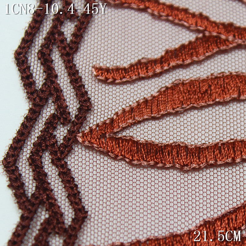 FREEDOMBEAUTY | Mahogany soft mesh embroidered lace branches, home textile curtain lace accessories