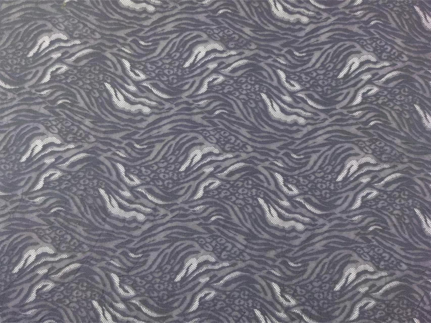 FREEDOMBEAUTY | 130cm elastic animal leopard print zebra pattern lace fabric, classic European and American fashion base, European and American style spot lace