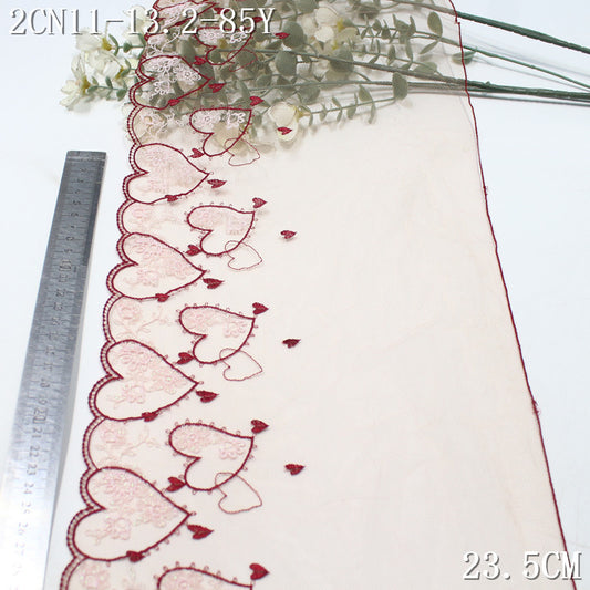 FREEDOMBEAUTY | Valentine's Day Romantic Qixi Festival Love Flower Light Mesh Embroidery Lace, Skirt Underwear Lace Accessories