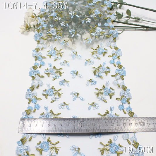 FREEDOMBEAUTY | pastoral fresh color small floral mesh embroidery lace, clothing wedding DIY decorative lace accessories