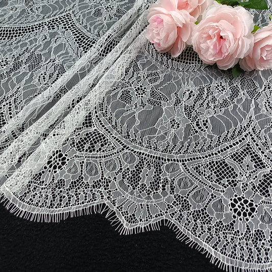 FREEDOMBEAUTY | Eyelash lace non-elastic nylon silk bilateral positioning fabric spot underwear dress accessories Lolita