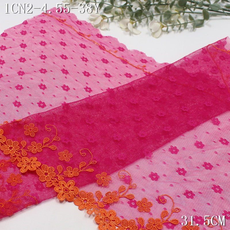 【1Pack】-Freedombeauty | Sweet and fresh three-dimensional hollow small floral lace mesh embroidery lace 18.5cm clothing skirt accessories