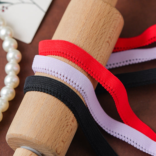 FREEDOMBEAUTY | Factory direct 1.2CM nylon flower bud elastic webbing DIY children's underwear edge pressing elastic band