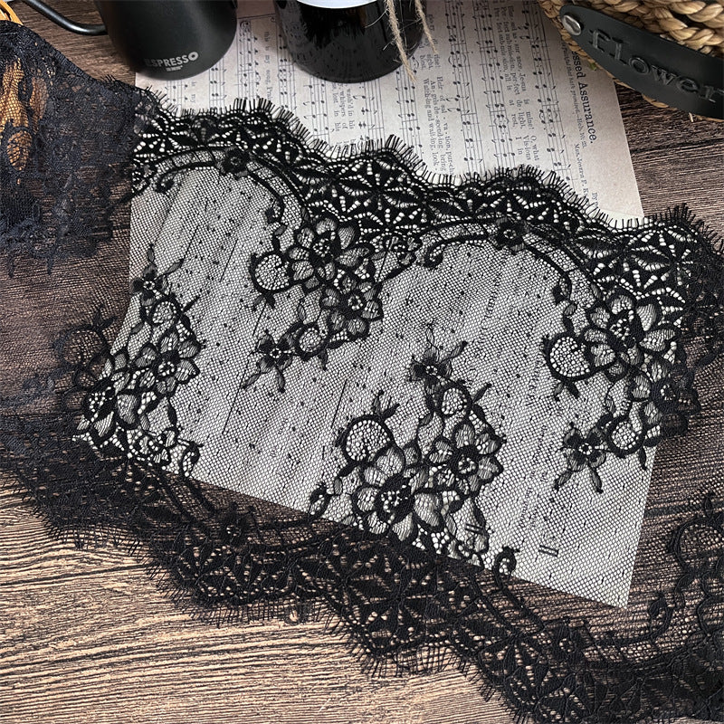 FREEDOMBEAUTY | Factory direct sales, spot triangular edge 26cm eyelash lace fabric, French retro handmade DIY tablecloth