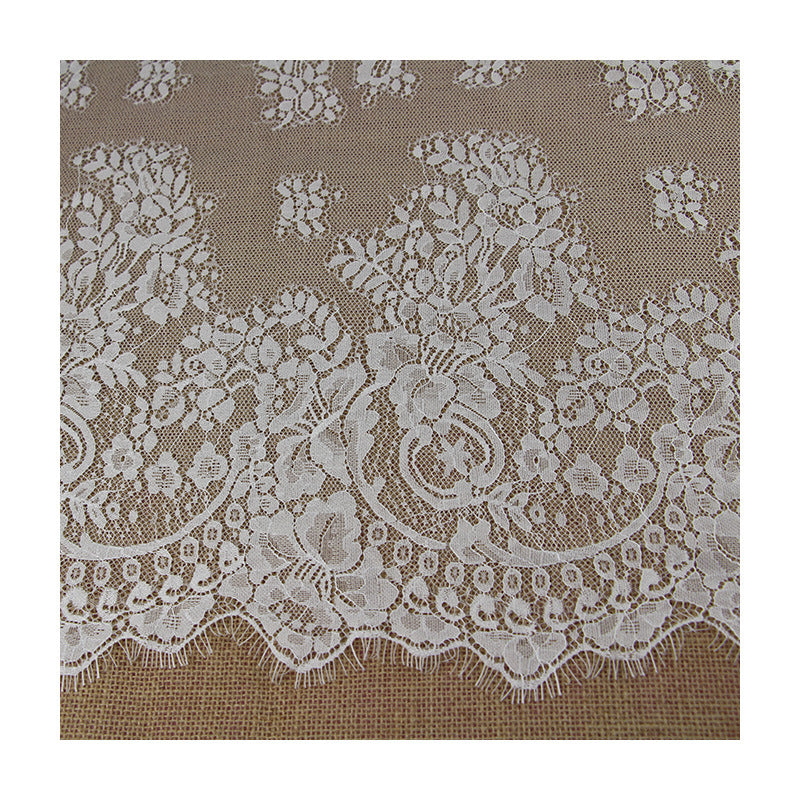 FREEDOMBEAUTY | Nordic Country White Lace Lace Tablecloth, Eyelash Lace, Wedding Celebration Decorative Lace Fabric