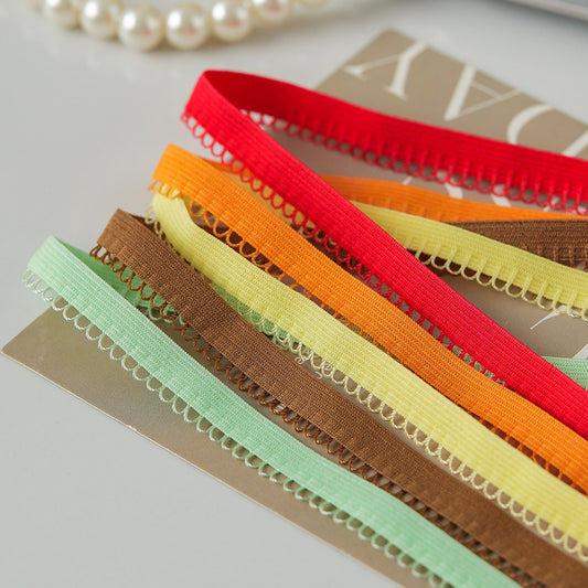 FREEDOMBEAUTY | Factory direct 1.2CM rope bud nylon elastic elastic band, color spot DIY handmade underwear decoration