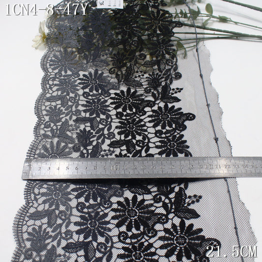 FREEDOMBEAUTY | gradual change color half flower mesh embroidery lace, clothing skirt handmade merchandise lace accessories
