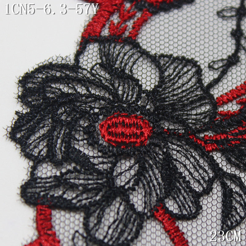 FREEDOMBEAUTY | Gothic Vintage Love Rose Mesh Embroidery Lace, Sweet Cool Clothing Accessories Lace Lace Accessories