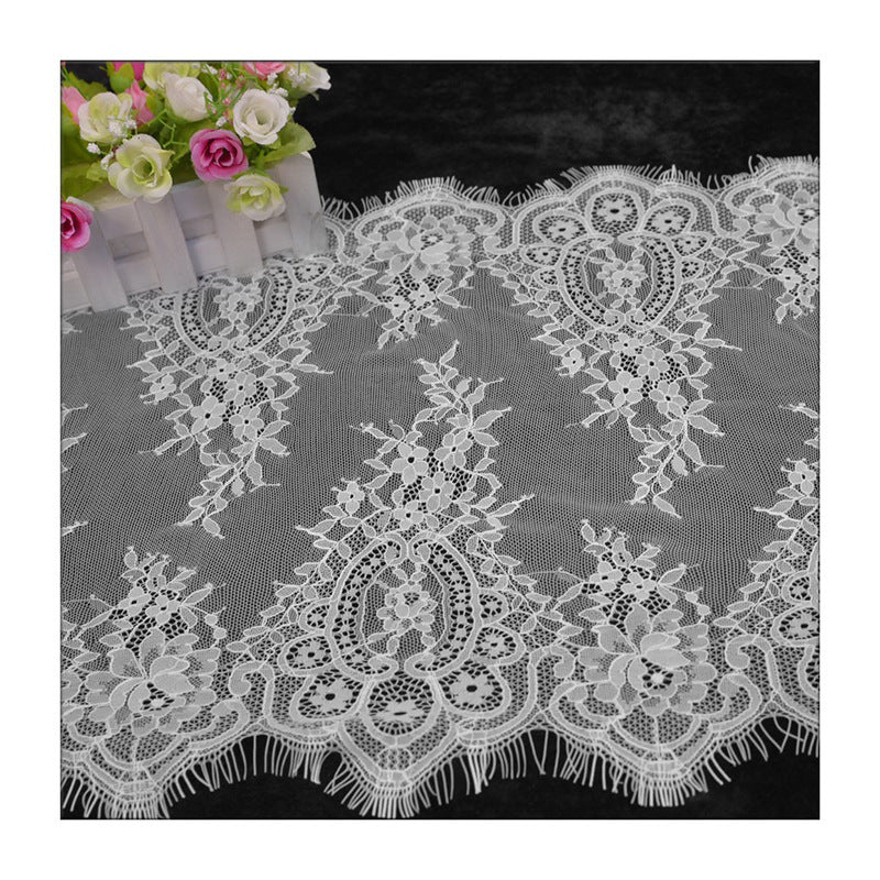 FREEDOMBEAUTY | 37cm Girl Tube Top W Flower Lace, Kawaii Sexy Eyelash Lace, French Sleeve Lace