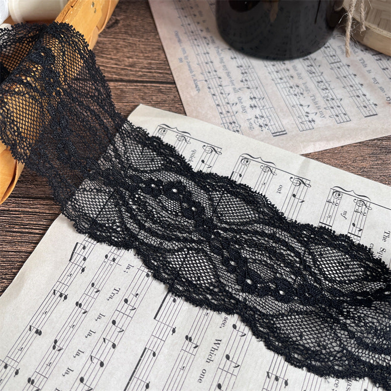 FREEDOMBEAUTY | Factory direct sales, spot fast hair French elegant wavy pattern 7CM elastic lace lace accessories, handmade DIY
