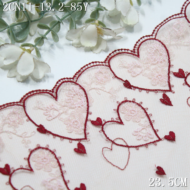 FREEDOMBEAUTY | Valentine's Day Romantic Qixi Festival Love Flower Light Mesh Embroidery Lace, Skirt Underwear Lace Accessories