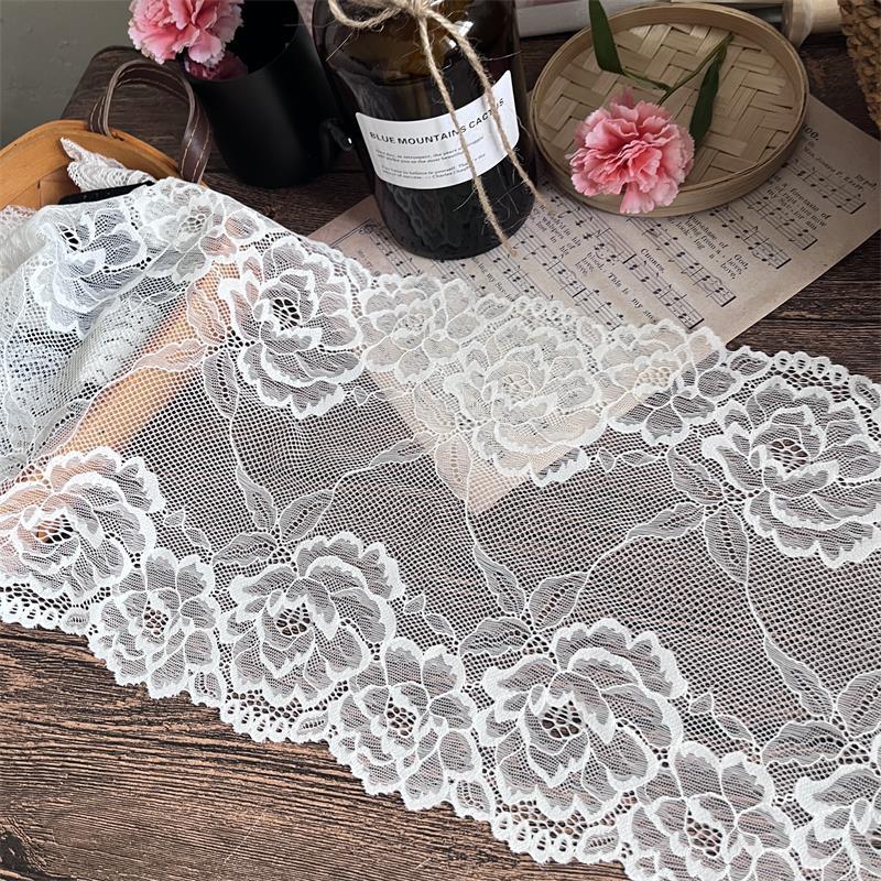 FREEDOMBEAUTY | Spot white elastic lace, warp lace small lace, new wedding headgear DIY clothing lace accessories