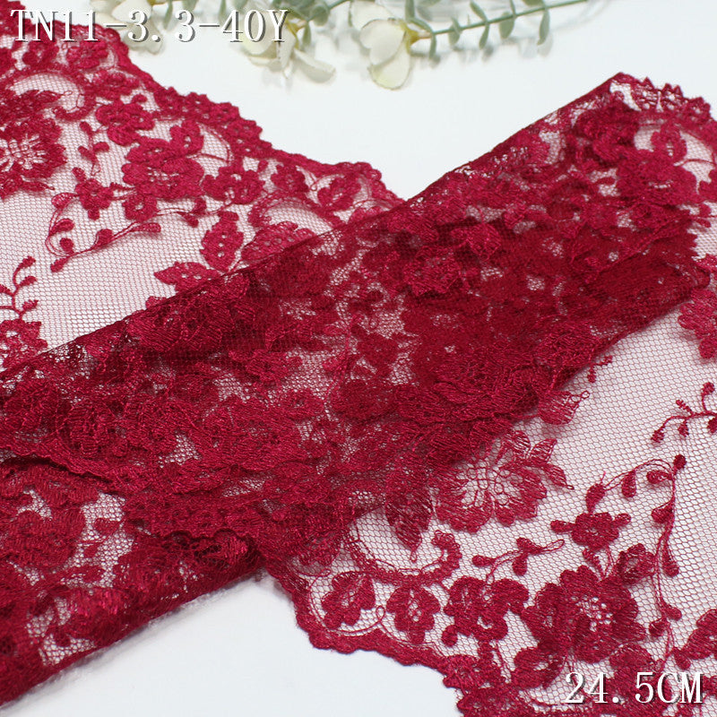 FREEDOMBEAUTY | retro light mesh yarn bilateral flower embroidery lace 24cm clothing cheongsam home soft decoration lace accessories