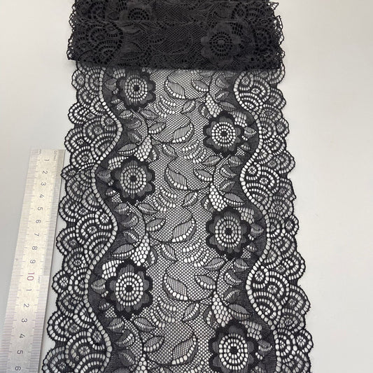 freedombeauty|18CM Nylon Lace Trim Elastic Lace Trim Wedding Dress, Lingerie Hem, Gloves, Socks Accessories