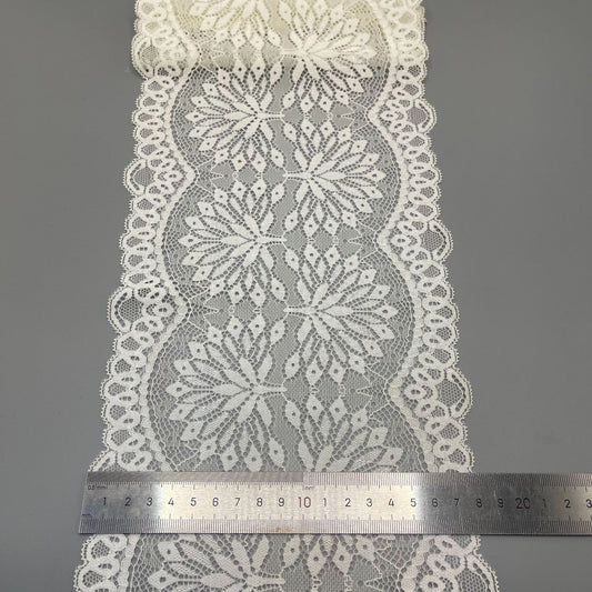 freedombeauty|18CM Elastic Hollow Lace Trim Wedding Dress Nylon Accessories Handmade Decoration