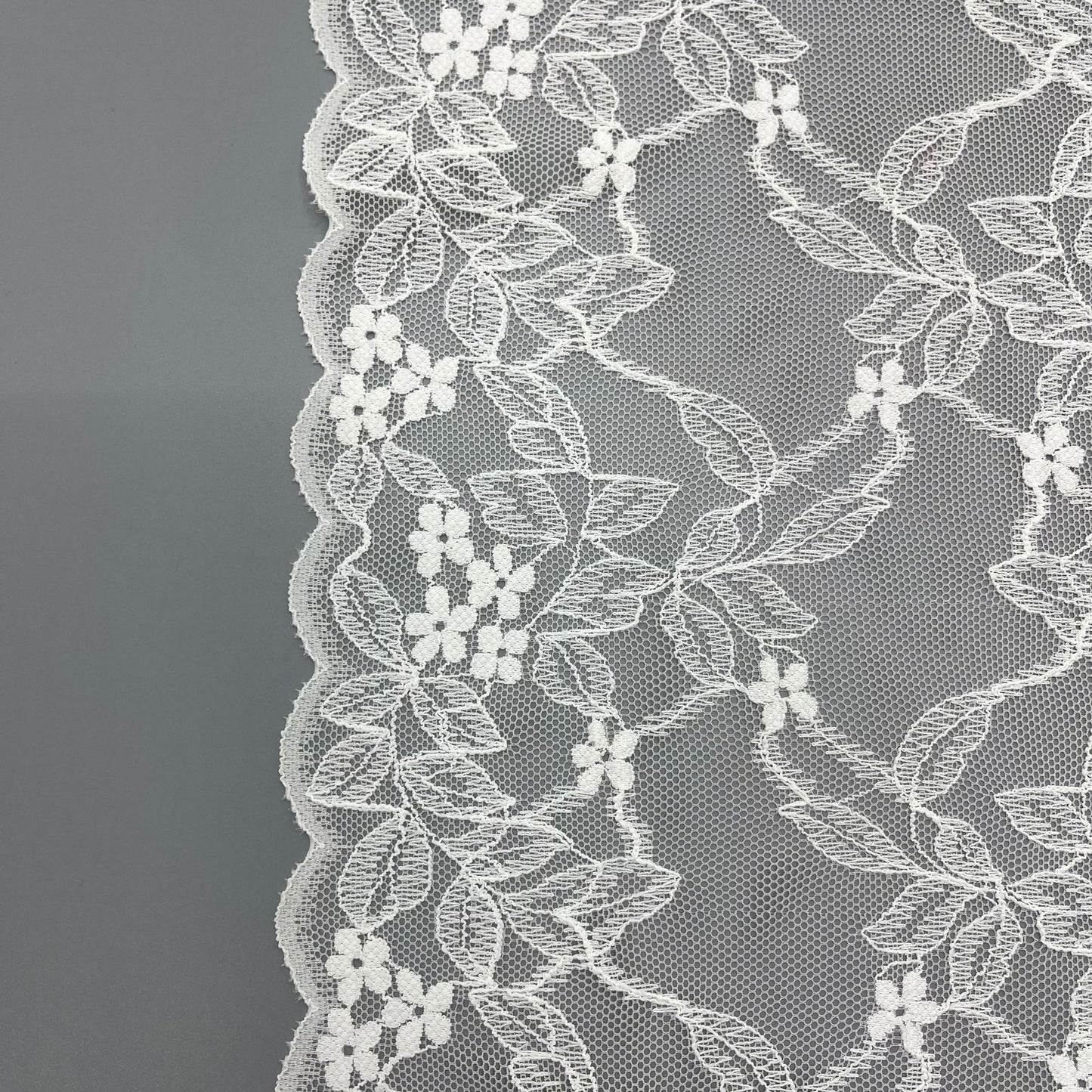 freedombeauty|21CM Nylon High Elastic Hollow Lace Fabric DIY Wedding Dress Trim Clothing Overlock
