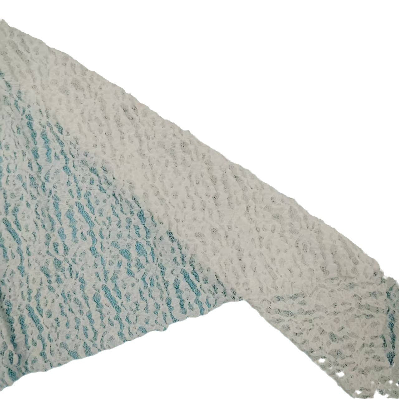 freedombeauty|Bubble Fabric Nylon Lace Fabric Thin Striped Floral Lace Fabric Base Women's Clothing Dress Lace Accessories Fabric
