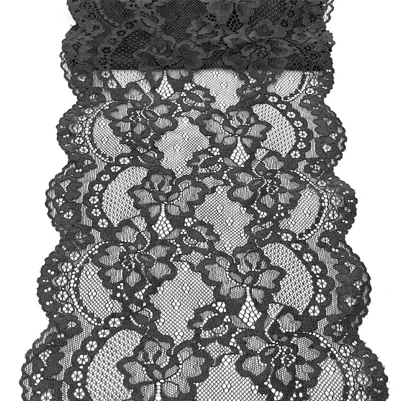 freedombeauty | 21.5cm In Stock Direct Sale Nylon Spandex Lace Fabric for Women's Dresses and Children's Clothing Lace Trim Fabric
