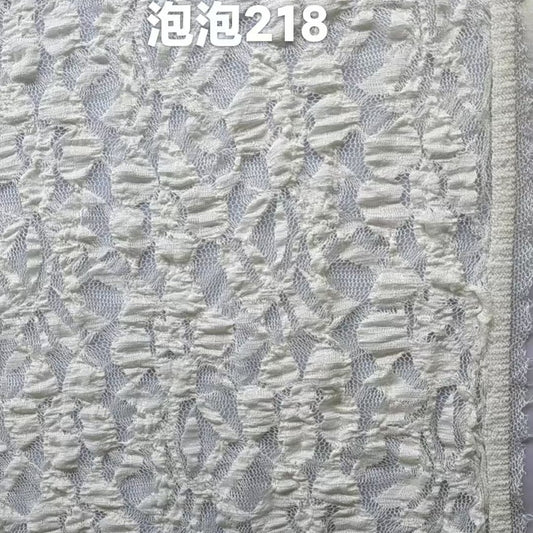freedombeauty|Lace Bubble Fabric Embossed Hollow Mesh Lace Fabric Wedding Dress Lace Accessories Full Lace Fabric