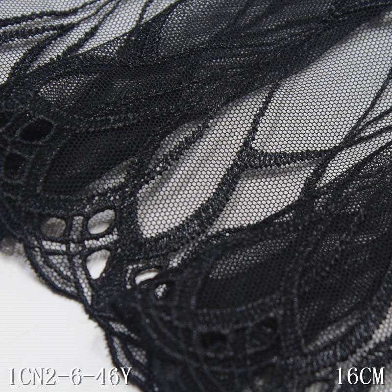 【1pack】-freedombeauty|Double-Sided Black Polyester Interwoven Striped Embroidery Trim Accessories Curtain Decoration Sofa Cushion Trim