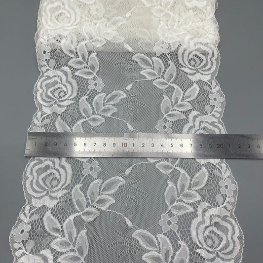freedombeauty|20cm Elastic Lace Trim Clothing Accessories DIY Lingerie Wedding Dress Strapless Accessories Fabric