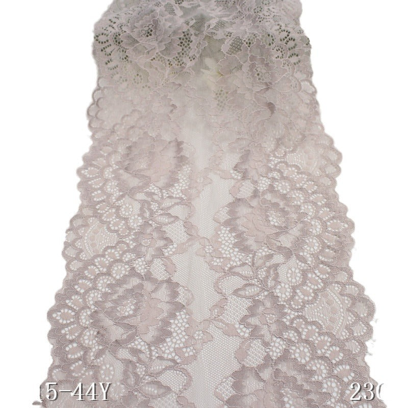 freedombeauty|Pink Skin Tone Double-Sided Wavy Asymmetric Elastic Eyelash Lace DIY Lingerie Curtain Lace Trim Accessories