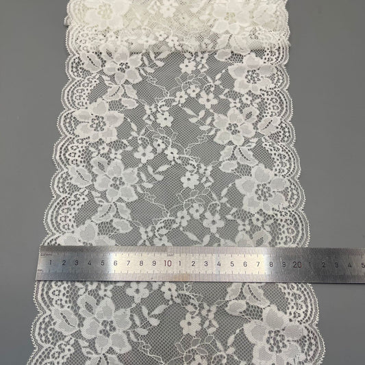 freedombeauty|21CM Lace Elastic Trim for Skirts, Children's Clothing, Wedding Dress Decoration, Clothing Hem Lace