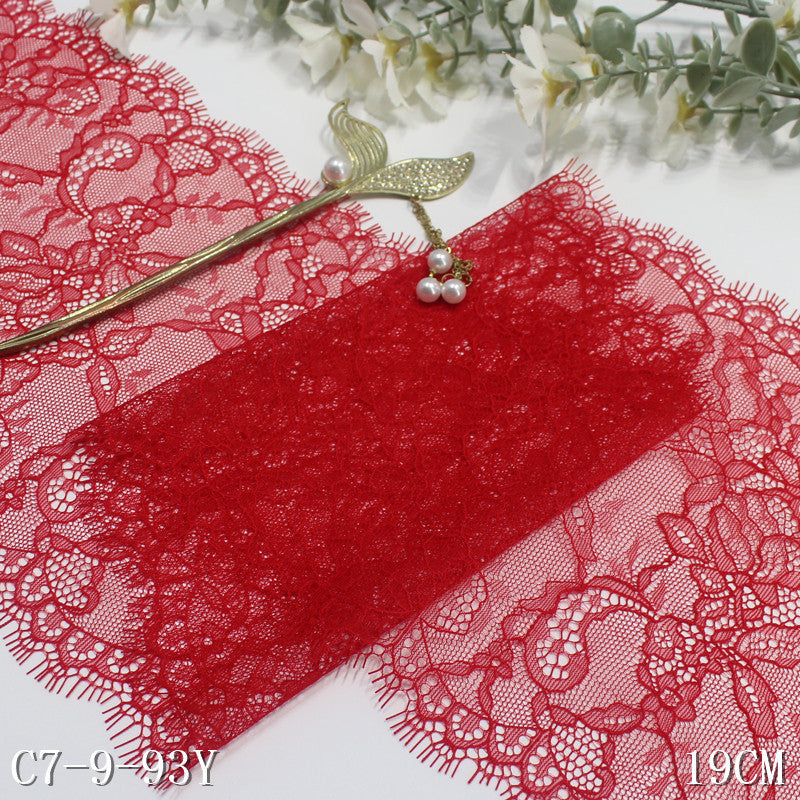 freedombeauty|Multicolor Lightweight Double-Sided Wavy Non-Elastic Eyelash Lace DIY Clothing Curtain 19cm Lace Trim Accessories