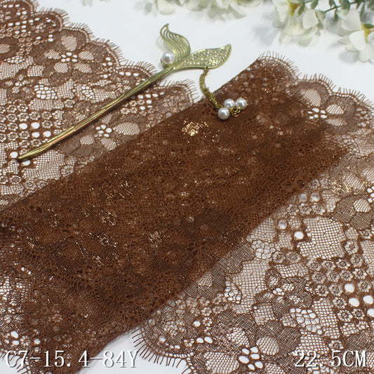 freedombeauty|Green Double-Sided Wavy Fresh No-Elastic Eyelash Lace Hanfu Curtain 22cm Lace Trim Accessories