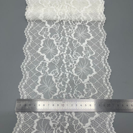 freedombeauty|21cm Wedding Dress Accessories White Hollow Lace Nylon Lace Trim Decoration Lace Accessories Edging